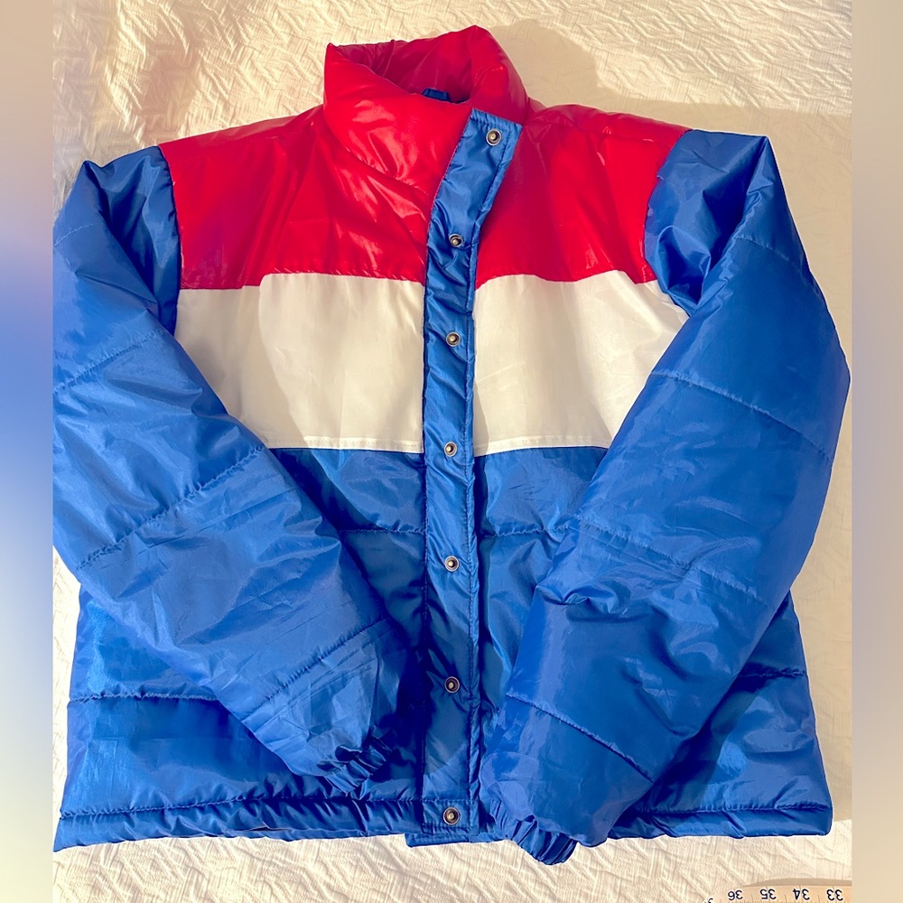 Stranger Things Red White and Blue Puffer Jacket - 2XL